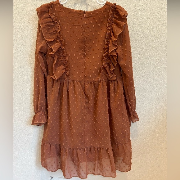 burnt orange dress SZ 5-6Y - Picture 2 of 3